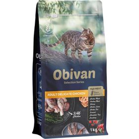 Obivan 1 kg Low Grain Delicate Tavuklu Kuru Kedi Maması