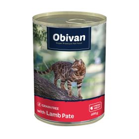 Obivan 12x400 gr Kuzu Etli Ezme Yetişkin Kedi Konservesi