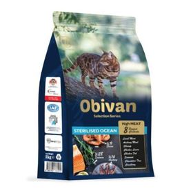 Obivan 3x1 kg Low Grain Ocean Kısırlaştırılmış Kedi Maması
