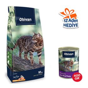 Obivan Sterilised Somonlu ve Hamsili 10 kg Kısırlaştırılmış Kedi Maması