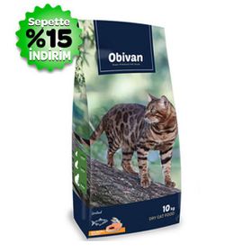 Obivan Sterilised Somonlu ve Hamsili 10 kg Kısırlaştırılmış Kedi Maması