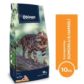 Obivan Sterilised Somonlu ve Hamsili 10 kg Kısırlaştırılmış Kedi Maması