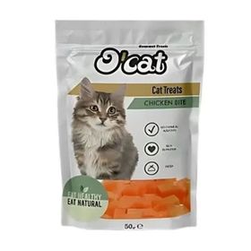 O'Cat Tavuk Eti Küpleri Kurutulmuş 50 gr Kedi Ödül Maması
