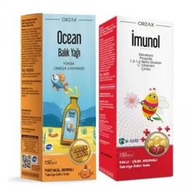 Ocean Balık Yağı 150 ml Sıvı + Orzax İmunol 150 ml Sıvı