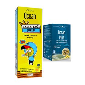 Ocean Balık Yağı Şurup Portakal Aromalı 150 ml+Ocean Plus 1200 mg 50 Kapsül