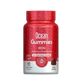 Ocean Gummies Iron Çilek Aromalı 60 Çiğnenebilir Jel Form