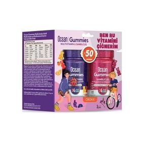 Ocean Gummies Multivitamin 60 + Gummies Sambucus 60 Çiğnenebilir Tablet