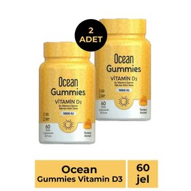 Ocean Gummies Vitamin D3 1000 IU 60 Çiğnenebilir Jel Form