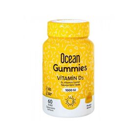 Ocean Gummies Vitamin D3 1000 IU İçeren 60 Çiğnenebilir Jel Form