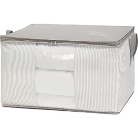 Ocean Home 60x43x35 cm Büyük Boy Pvc Pencereli Gri Çizgili Stuff Things Hurç