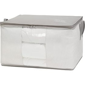 Ocean Home 60x43x35 cm Büyük Boy Pvc Pencereli Gri Çizgili Stuff Things Hurç