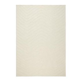 Ocean Home Textile 120x180 cm Ekru Renk Dalga Desenli Şönil Halı Kilim