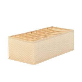 Ocean Home Textile 17x41.5x12 cm 8 Bölmeli Bej Balıksırtı Çekmece Duzenleyici
