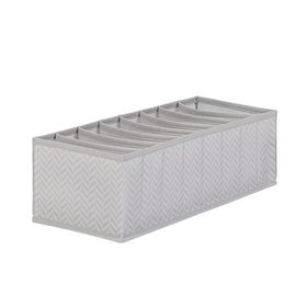 Ocean Home Textile 17x41.5x12 cm 8 Bölmeli Gri Balıksırtı Çekmece Düzenleyici