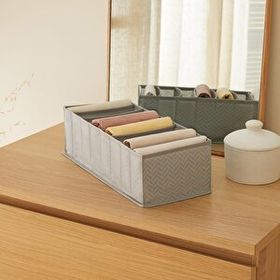 Ocean Home Textile 17x41.5x12 cm 8 Bölmeli Gri Balıksırtı Çekmece Düzenleyici