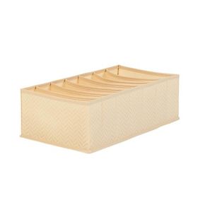 Ocean Home Textile 22x41.5x12 cm 7 Bölmeli Bej Balıksırtı Çekmece Düzenleyici