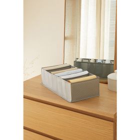 Ocean Home Textile 22x41.5x12 cm 7 Bölmeli Gri Balıksırtı Çekmece Düzenleyici