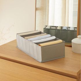 Ocean Home Textile 22x41.5x12 cm 7 Bölmeli Gri Balıksırtı Çekmece Düzenleyici