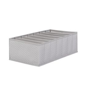 Ocean Home Textile 22x41.5x12 cm 7 Bölmeli Gri Balıksırtı Çekmece Düzenleyici