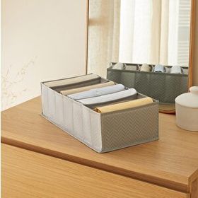 Ocean Home Textile 22x41.5x12 cm 7 Bölmeli Gri Balıksırtı Çekmece Düzenleyici