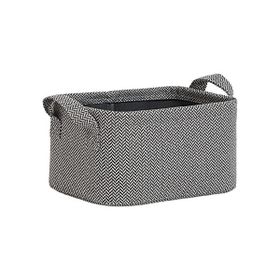 Ocean Home Textile 24x17x12 cm Antrasit Renk Dokulu Kumaş Sepet