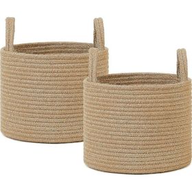 Ocean Home Textile 26x22 cm 2'li Jüt Halat Sepet Set