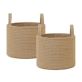 Ocean Home Textile 26x22 cm 2'li Jüt Halat Sepet Set