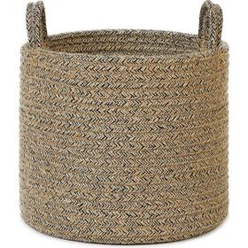 Ocean Home Textile 26x22 cm Siyah Kırçıllı Jüt Halat Sepet