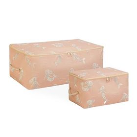Ocean Home Textile 30x22x18 / 52x28x21 cm 2'li Çocuk Odası Deniz Kızı Hurç Set