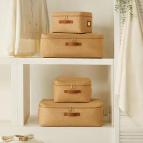 Ocean Home Textile 30x22x18 / 52x28x21 cm 4'lü Jüt 2 Adet Hurç Set