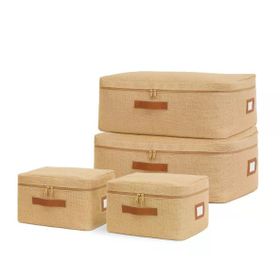 Ocean Home Textile 30x22x18 / 52x28x21 cm 4'lü Jüt 2 Adet Hurç Set
