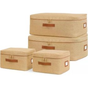 Ocean Home Textile 30x22x18 / 52x28x21 cm 4'lü Jüt 2 Adet Hurç Set