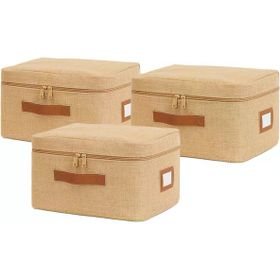 Ocean Home Textile 30x22x18 cm 3'lü Küçük Boy Jüt Hurç Set