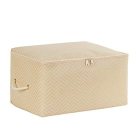 Ocean Home Textile 30x22x18 cm Küçük Boy Bej Balıksırtı Hurç