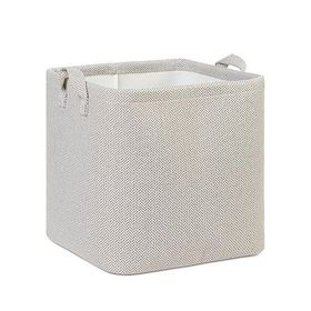 Ocean Home Textile 30x30x30 cm Bej Renk Dokulu Kumaş Sepet