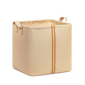 Ocean Home Textile 30x30x30 cm Çocuk Odası Jüt Keten Kumaş Sepet