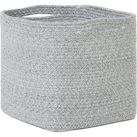 Ocean Home Textile 30x30x30 cm Gri Kırçıllı Pamuklu Sepet