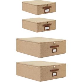 Ocean Home Textile 31x38x12 / 45x55x18 cm 4'lü Jüt Destekli 2 Adet Hurç Set