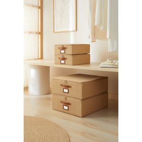 Ocean Home Textile 31x38x12 / 45x55x18 cm 4'lü Jüt Destekli 2 Adet Hurç Set