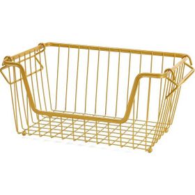 Ocean Home Textile 32x22x16 cm Altın Renk Metal Sepet
