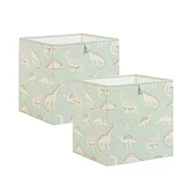 Ocean Home Textile 33x30x33 cm 2'li Çocuk Odası Dinozor Kutu Set