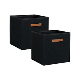 Ocean Home Textile 33x30x33 cm 2'li Siyah Renk Jüt Kutu Set