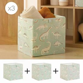 Ocean Home Textile 33x30x33 cm 3'lü Çocuk Odası Dinozor Kutu Set