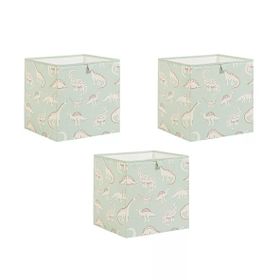 Ocean Home Textile 33x30x33 cm 3'lü Çocuk Odası Dinozor Kutu Set