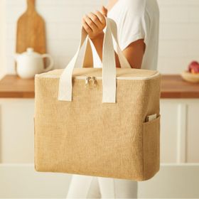Ocean Home Textile 35x20x33 cm Büyük Boy Jüt Soğuk Tutan Çanta