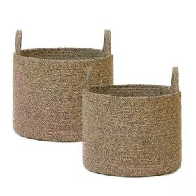 Ocean Home Textile 35x27 cm 2'li Siyah Kırçıllı Jüt Halat Sepet Set