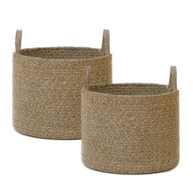 Ocean Home Textile 35x27 cm 2'li Siyah Kırçıllı Jüt Halat Sepet Set