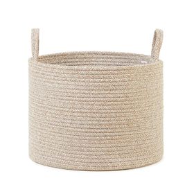 Ocean Home Textile 35x27 cm Bej Kırçıllı Pamuklu Halat Sepet