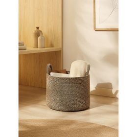 Ocean Home Textile 35x27 cm Siyah Kırçıllı Jüt Halat Sepet