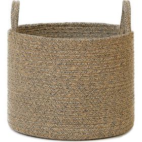Ocean Home Textile 35x27 cm Siyah Kırçıllı Jüt Halat Sepet